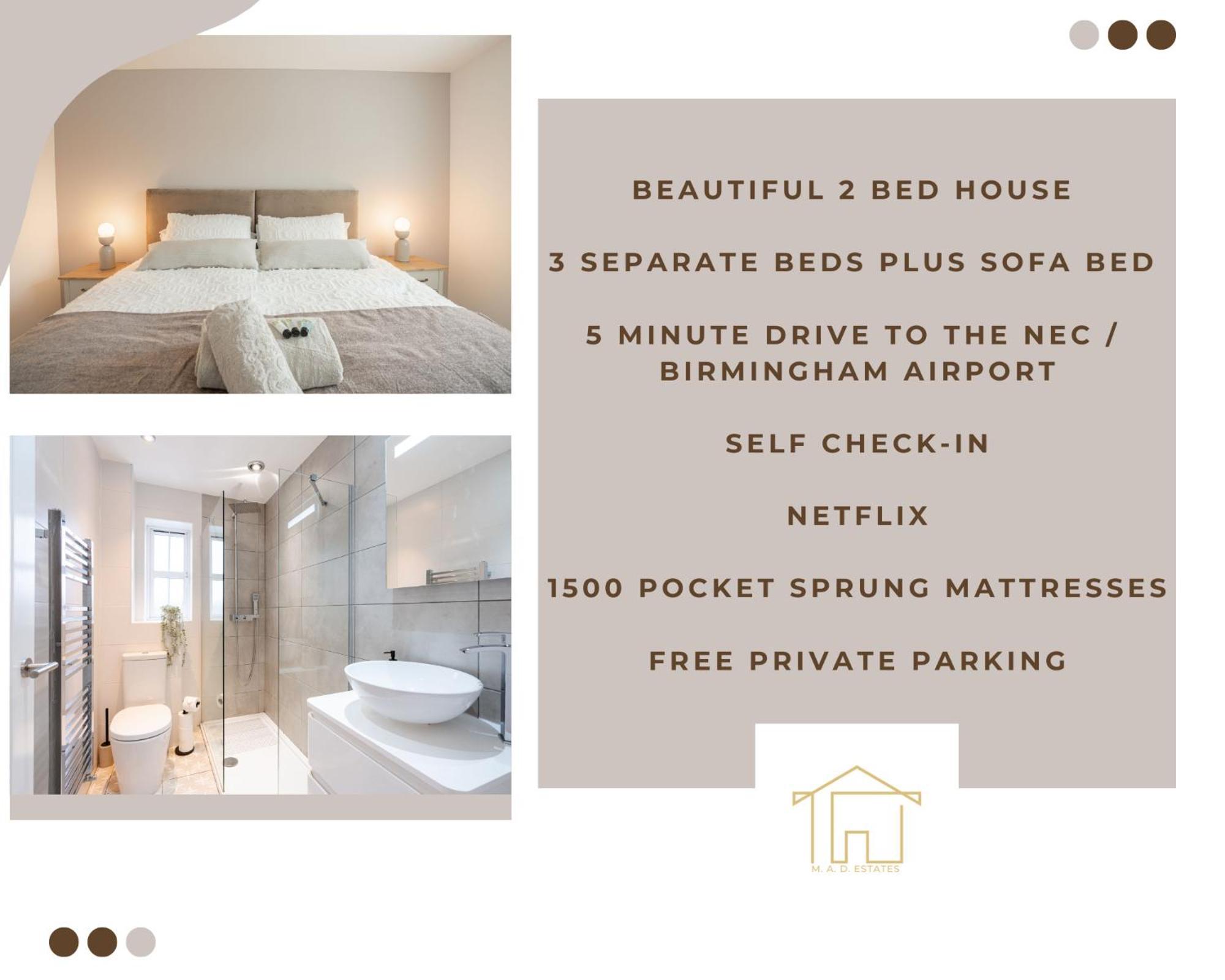 Stunning Abode 5 Min From Nec & Bhx, Pets Allowed Marston Green Exterior photo